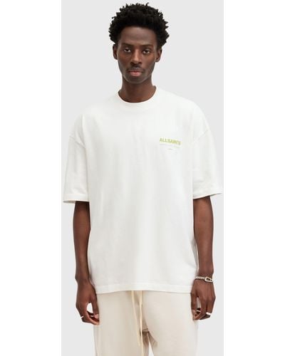 AllSaints Access Organic Cotton Oversized T-shirt - White