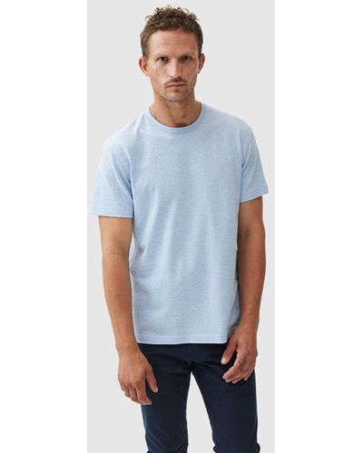 Rodd & Gunn Fairfield Cotton Linen Slim Fit T-shirt - Blue