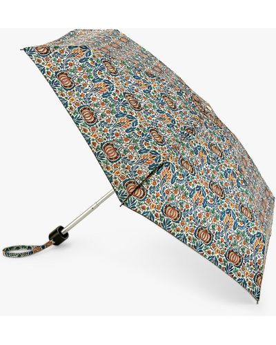 Fulton Morris & Co. By Floral Telescope Umbrella - Grey
