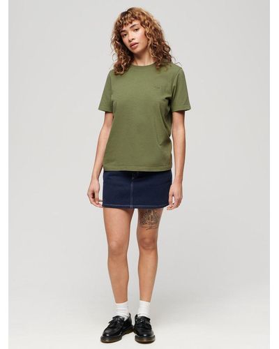 Superdry Organic Cotton Vintage Logo Embroidered T-shirt - Green