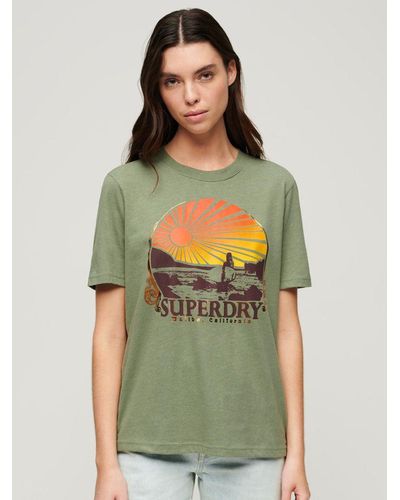 Superdry Travel Souvenir Relaxed T-shirt - Green