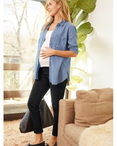 Isabella Oliver Raffa Maternity Shirt - Blue