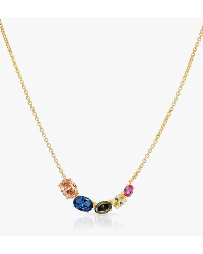 Sif Jakobs Jewellery Ellisse Cubic Zirconia Pendant Necklace - Multicolour