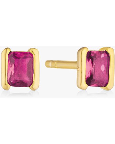 Sif Jakobs Jewellery Roccanova Piccolo Cubic Zirconia Stud Earrings - Pink