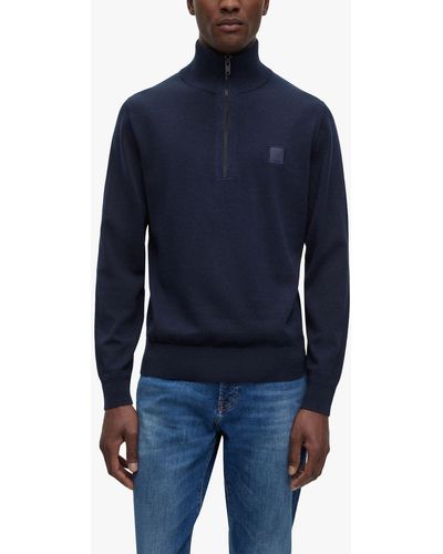 Hugo boss hotsell half zip jumpers