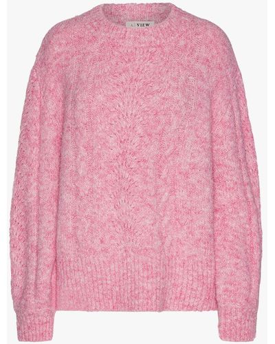 A-View Patrisia Cable Knit Jumper - Pink