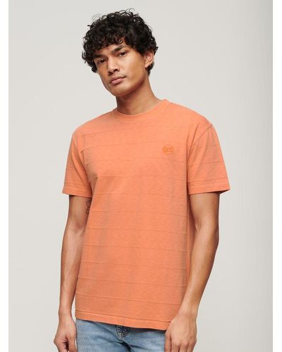 Superdry Organic Cotton Vintage Texture T-shirt - Orange
