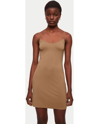 Jigsaw Modal Slip Mini Dress - Brown