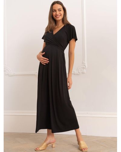 Seraphine Diona Maternity & Nursing Jumpsuit - Black