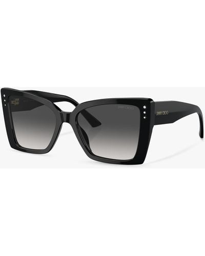 Jimmy Choo Jc5001b Cat Eye Sunglasses - Black