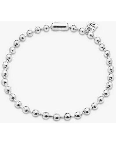 Uno De 50 Copito De Nieve Large Bead Chain Necklace - Metallic