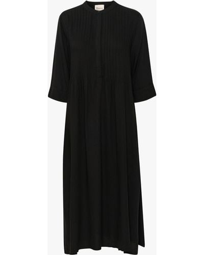 My Essential Wardrobe Lima Flora Button Maxi Dress - Black