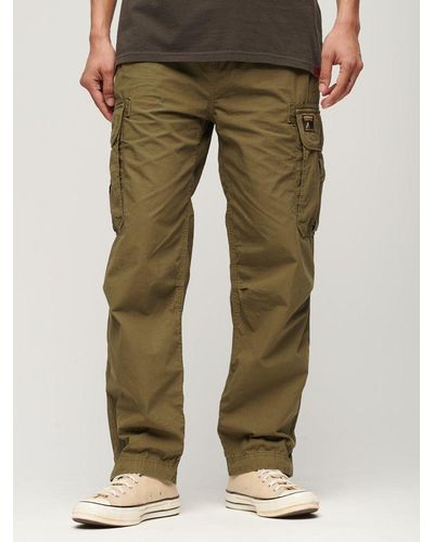 Superdry Baggy Parachute Trousers - Green
