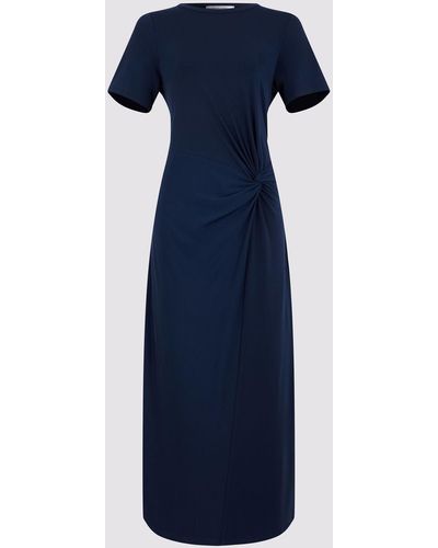 Gerard Darel Emmeline Ruched Waist Midi Dress - Blue