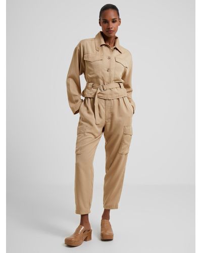 French Connection Elkie Twill Combat Jacket - Natural