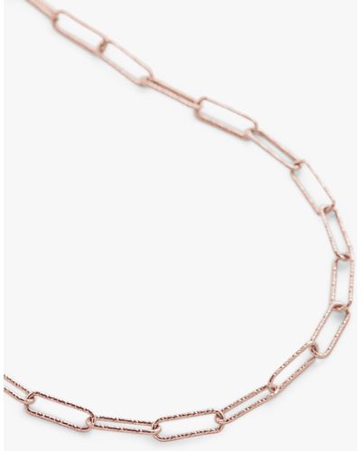 Monica Vinader Alta Textured Long Chain Necklace - Natural