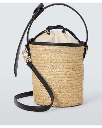 John Lewis Jute Cross Body Bucket Bag - Natural