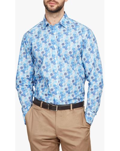 Simon Carter Spriograph Floral Shirt - Blue