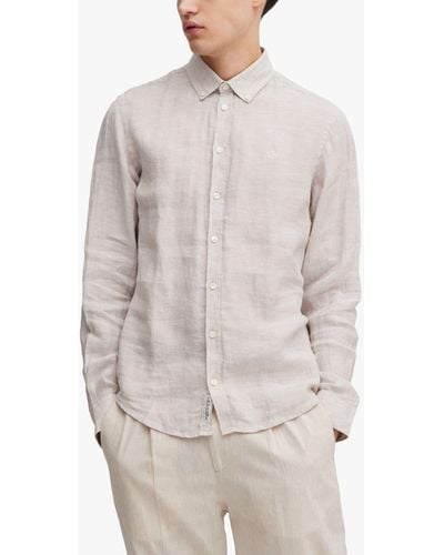 Casual Friday Anton Long Sleeve Linen Shirt - Grey