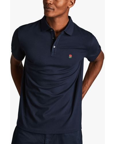 Charles Tyrwhitt England Rugby Stripe Pique Polo Shirt in Red for
