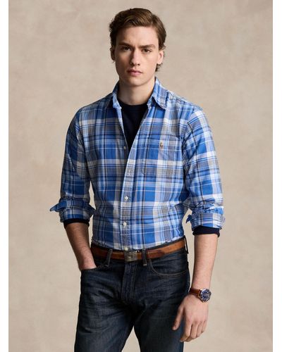 Ralph Lauren Check Oxford Shirt - Blue