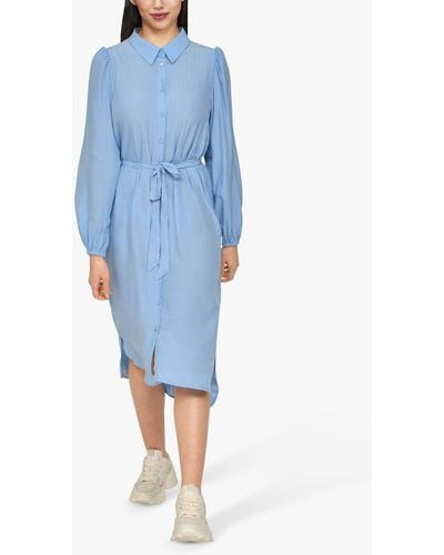 Sisters Point Casual Look Shirt Dress - Blue