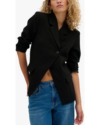 My Essential Wardrobe Space Double Breasted Blazer - Black