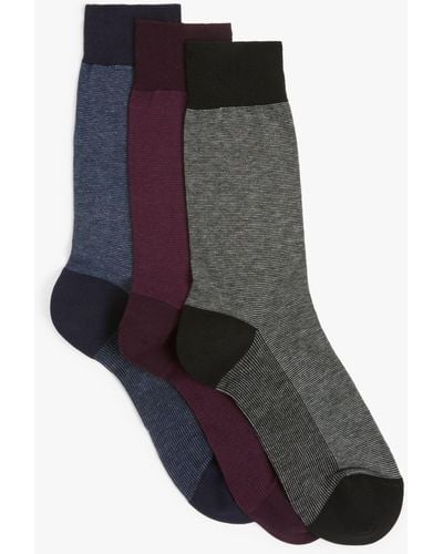 John Lewis Made In Italy Cotton Stripe Socks - Multicolour