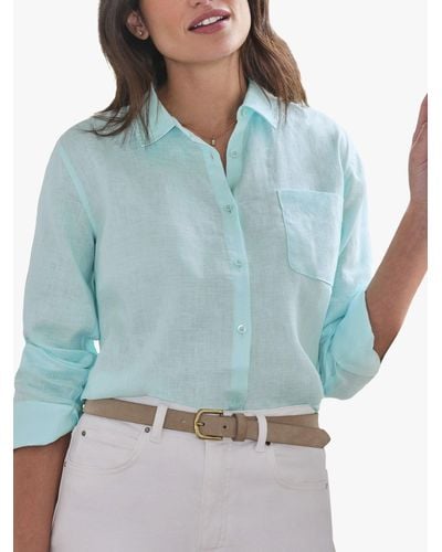 Pure Collection New Linen Shirt - Blue