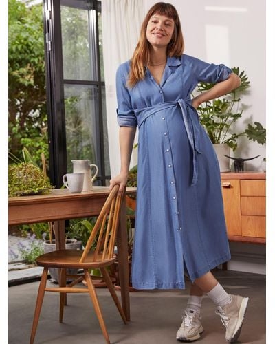 Isabella Oliver Kelsy Maternity Dress - Blue