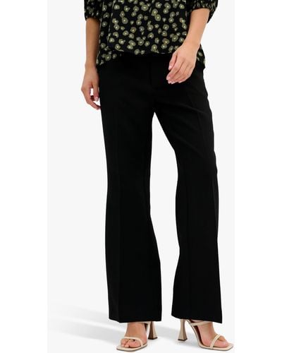 My Essential Wardrobe Yola Bootcut High Waist Trousers - Black