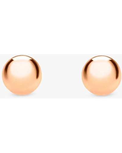Ib&b 9ct Gold Ball Stud Earrings - Natural