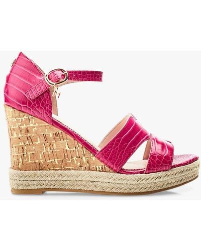 Moda In Pelle Rikolia Wedge Heel Sandals - Pink