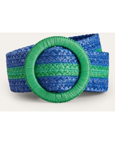 Boden Stripe Colour Block Belt - Blue