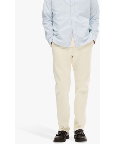 SELECTED Straight Fit Chinos - White