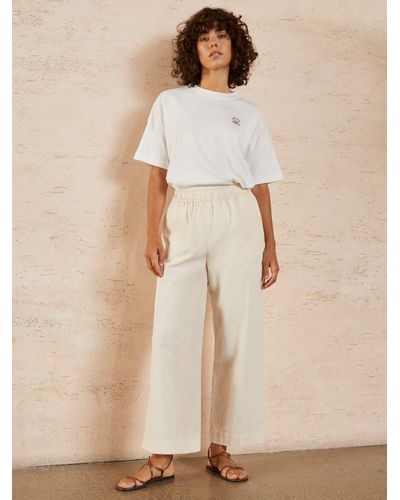 Great Plains Textured Cotton Trousers - Natural
