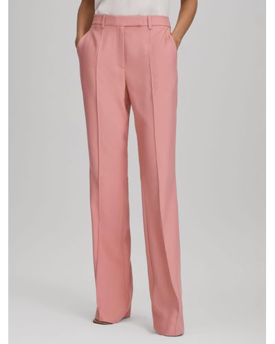 Reiss Petite Millie Flared Tailored Trousers - Pink