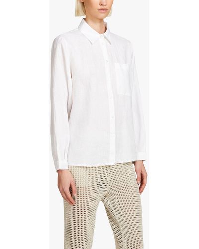 Sisley Linen Long Sleeve Shirt - White
