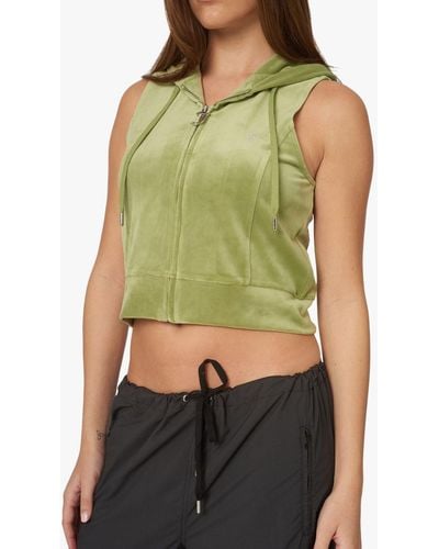 Juicy Couture Gilly Velour Gilet - Green