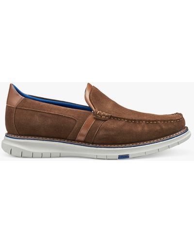 Hotter Starboard Suede Slip-on Loafers - Brown