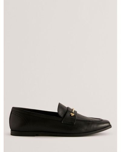 Ted Baker Zzoee Flat Leather Loafers - Black