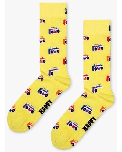 Happy Socks Boombox Socks - Yellow