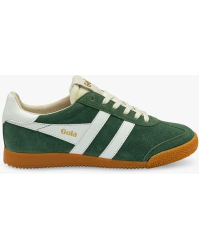 Gola Classics Elan Suede Lace Up Trainers - Green