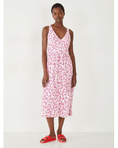 Hush Gemma Ditsy Floral Tea Midi Dress - Pink
