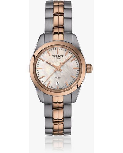 Tissot T1010102211101 Pr 100 Date Bracelet Strap Watch - Metallic