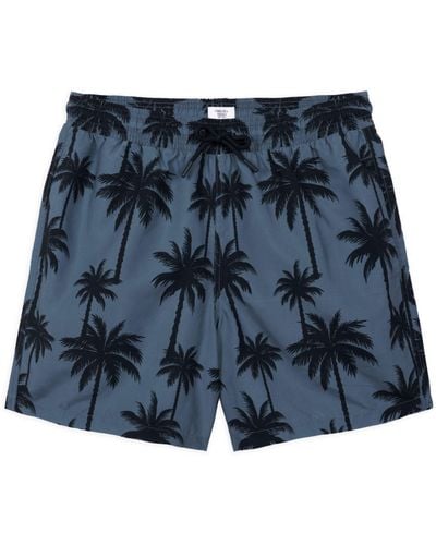 Chelsea Peers Midnight Palm Print Swim Shorts - Blue