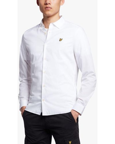 Lyle & Scott Long Sleeve Poplin Shirt - White