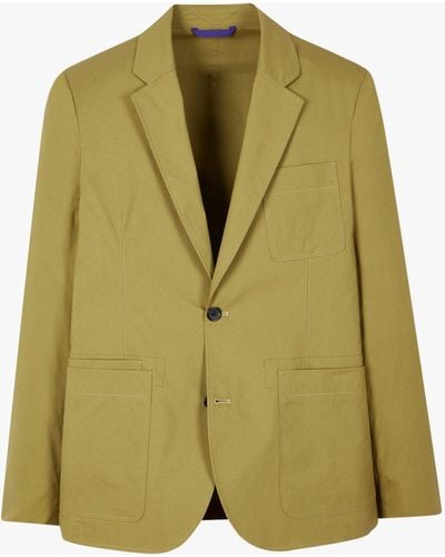 Paul Smith Ps Organic Cotton Blend Suit Jacket - Green