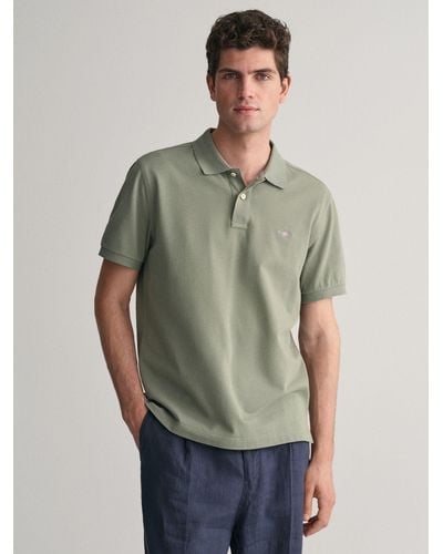 GANT Shield Pique Polo Shirt - Green