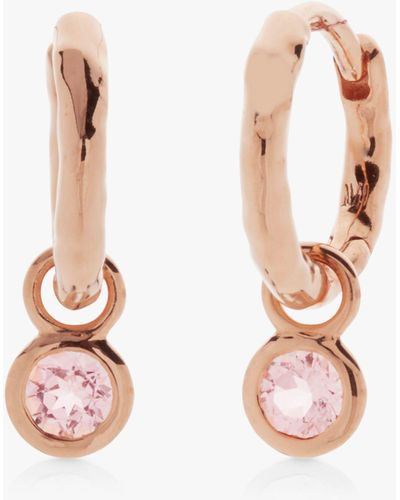 Monica Vinader Mini Gem Huggie Drop Earrings - Multicolour